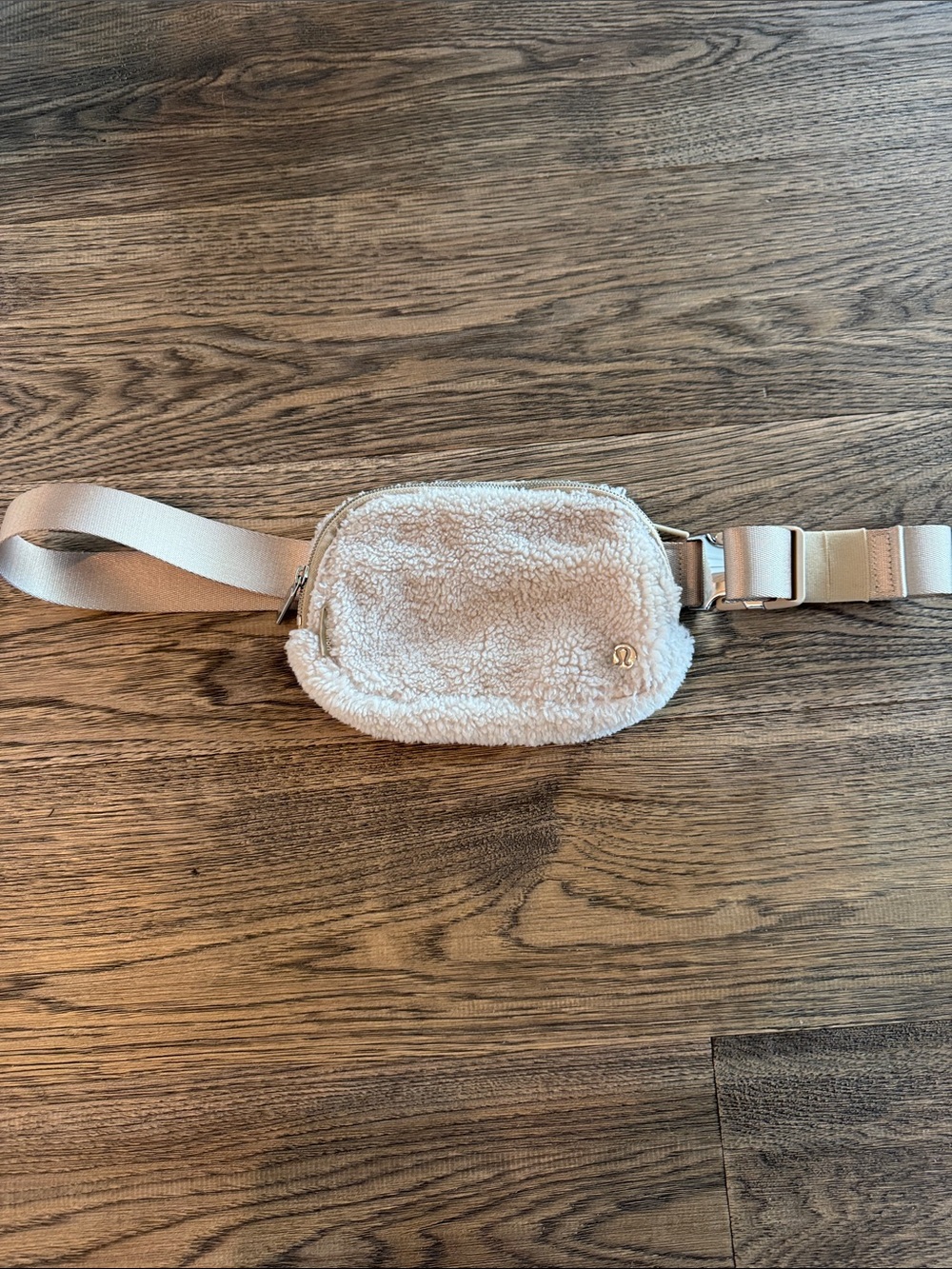 lululemon athletica Cream Sherpa Crossbody Belt Bag